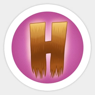 H is for hair Sticker